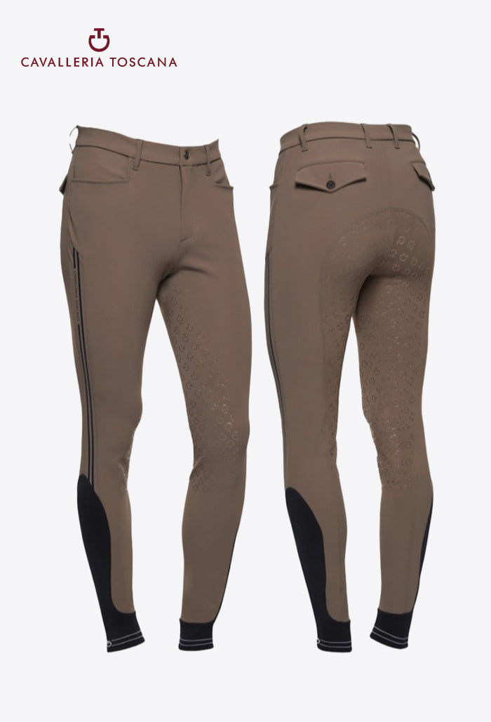 Cavalleria Toscana - Herren Vollbesatzreithose geprägtes Silikon