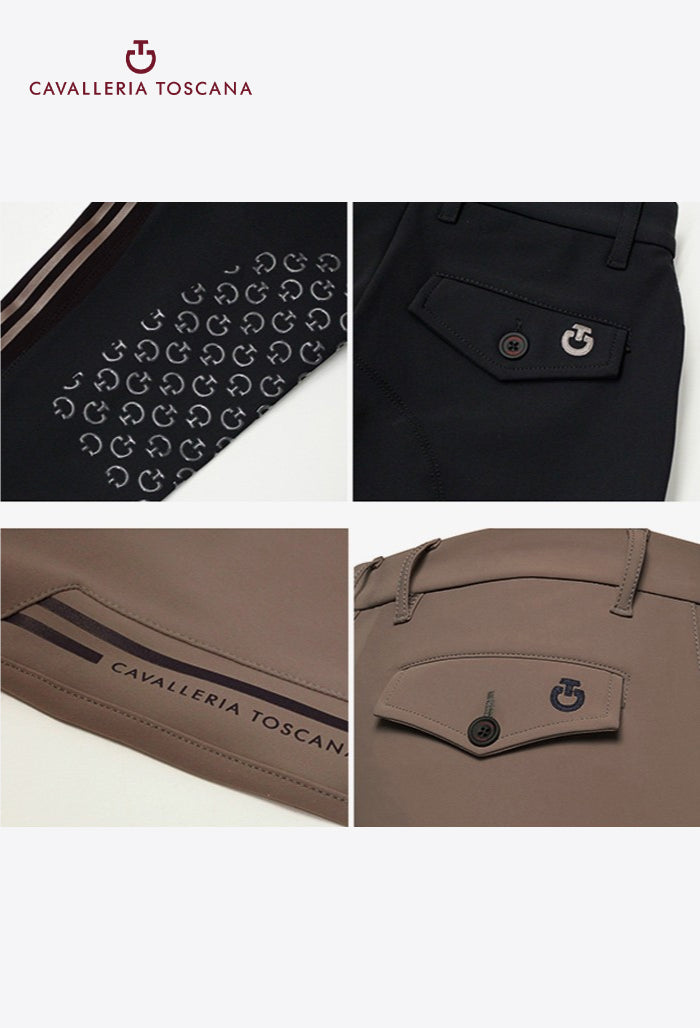Cavalleria Toscana - Herren Vollbesatzreithose geprägtes Silikon