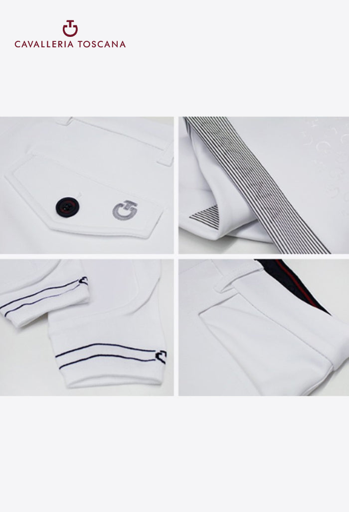Cavalleria Toscana - Herren Kniebesatz Reithose mit CT Logo-Print