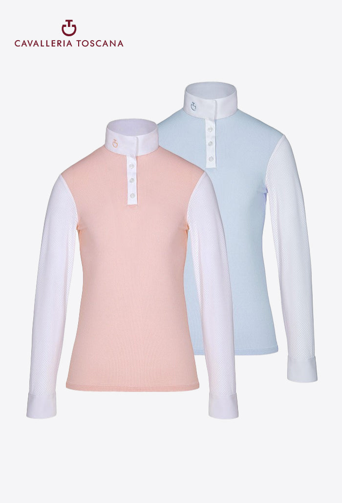 Cavalleria Toscana - Damen-Poloshirt, Jacquard