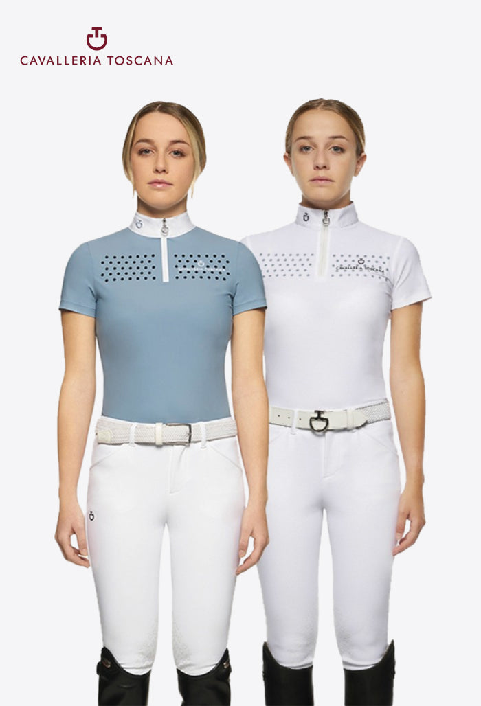Cavalleria Toscana - Competition Polo Shirt CT Flock Print S/S