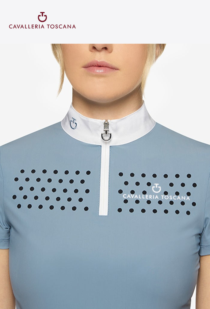 Cavalleria Toscana - Competition Polo Shirt CT Flock Print S/S