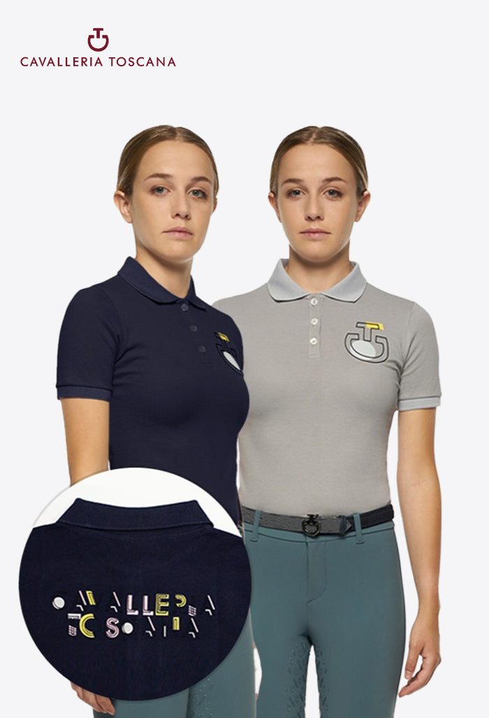 Cavalleria Toscana – Kinder Polo Shirt CT Team Kurzarm Training Farbform