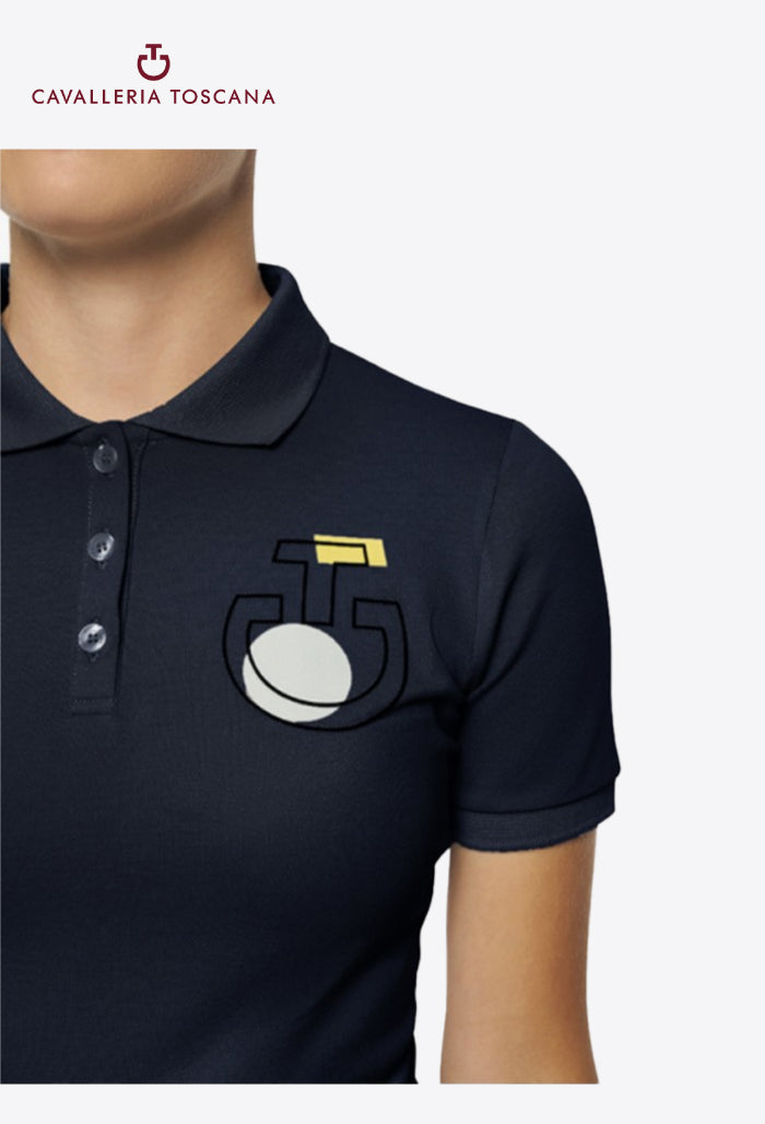 Cavalleria Toscana – Kinder Polo Shirt CT Team Kurzarm Training Farbform