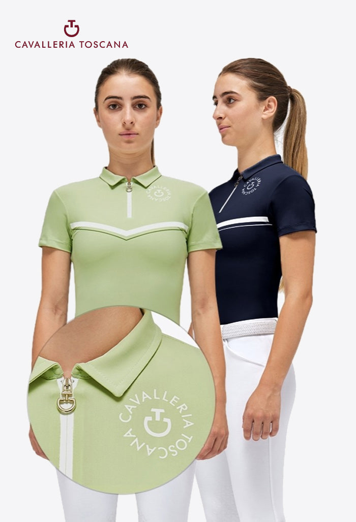 Cavalleria Toscana - Children’s CT Orbit Jersey Zip Training Polo
