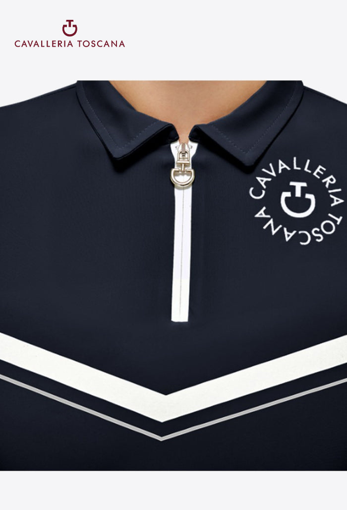 Cavalleria Toscana - Children’s CT Orbit Jersey Zip Training Polo