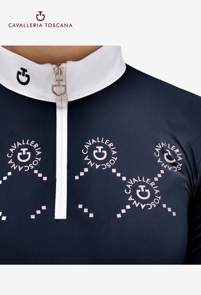Cavalleria Toscana - Kids Riding Shirt CT Mini Orbit Print Jersey L/S