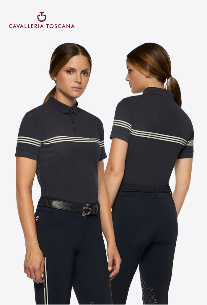 Cavalleria Toscana - Damen Poloshirt CT Siebdruck