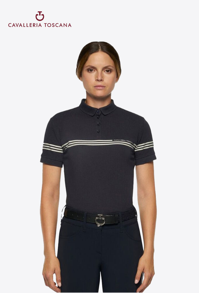 Cavalleria Toscana - Damen Poloshirt CT Siebdruck