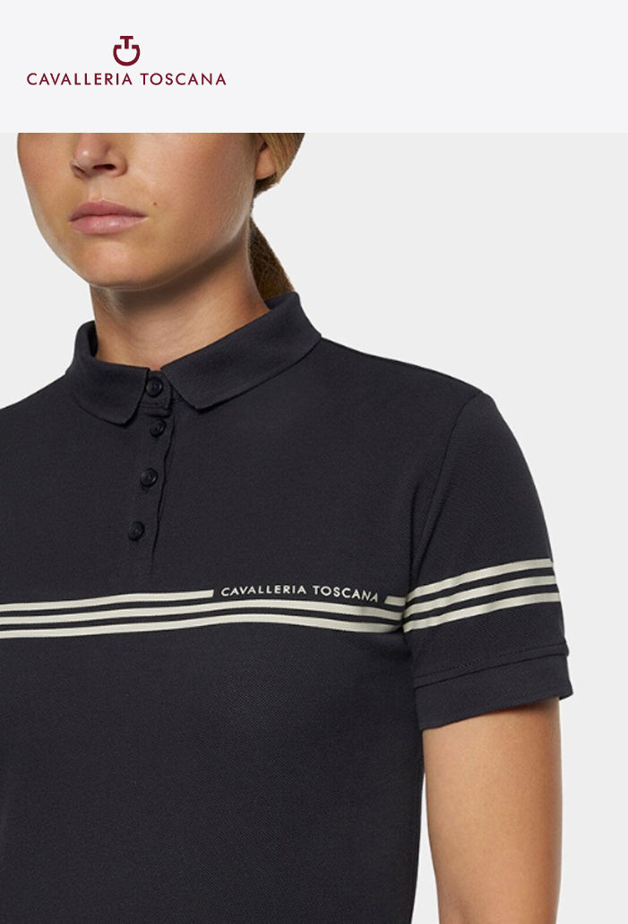 Cavalleria Toscana - Damen Poloshirt CT Siebdruck