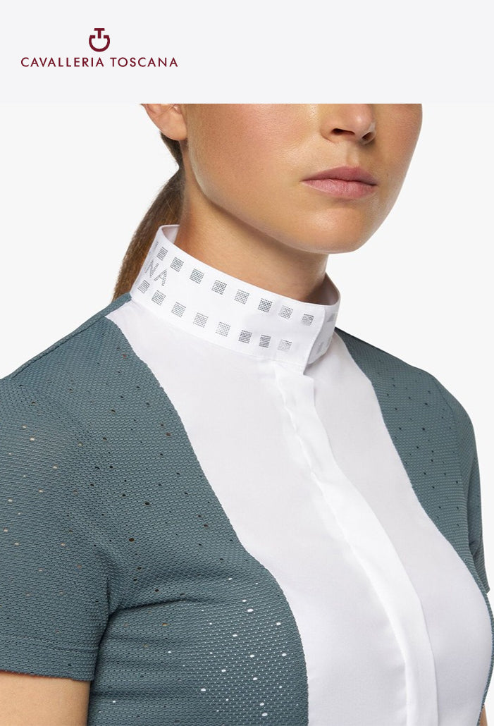 Cavalleria Toscana - Damen Turniershirt Perforated Jersey Kurzarm