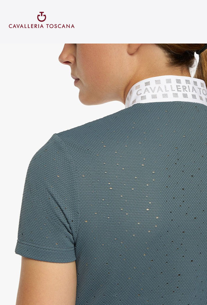 Cavalleria Toscana - Damen Turniershirt Perforated Jersey Kurzarm
