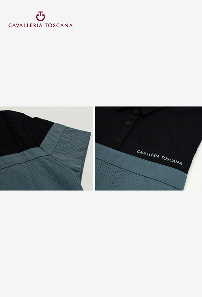 Cavalleria Toscana - Women's Polo Shirt Perforated Jersey S/S