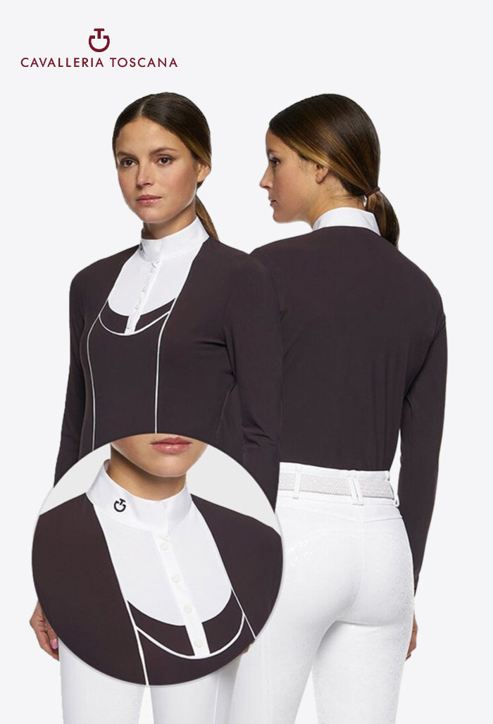 Cavalleria Toscana - Damen Turniershirt Knopfleiste