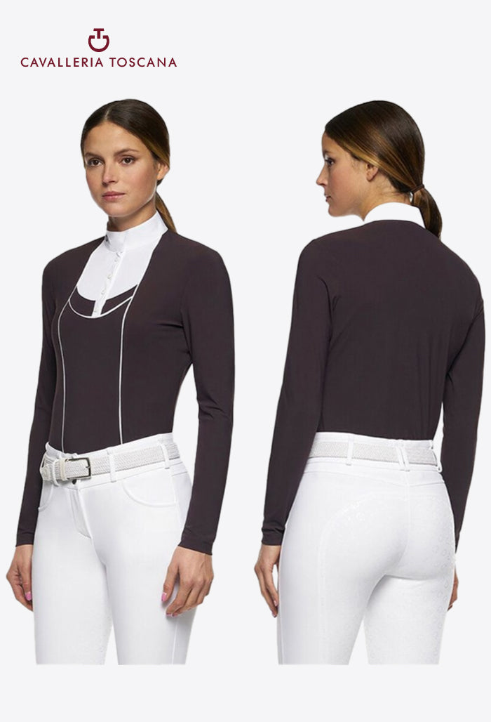 Cavalleria Toscana - Damen Turniershirt Knopfleiste