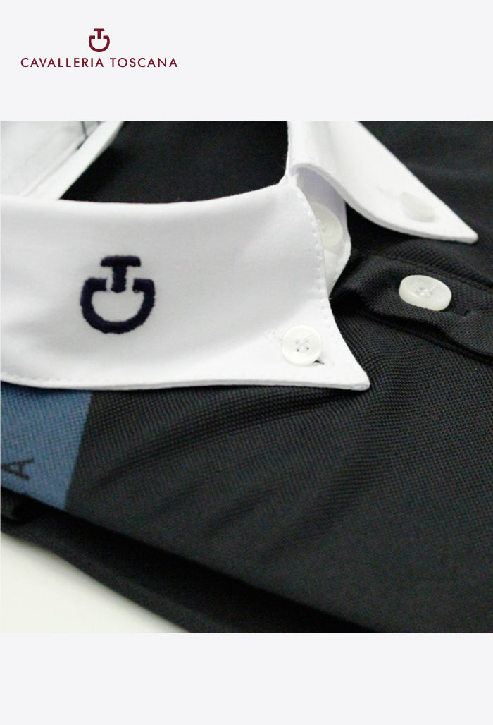 Cavalleria Toscana - Kinder Turniershirt TECH PIQUÉ Bedruckt L/S