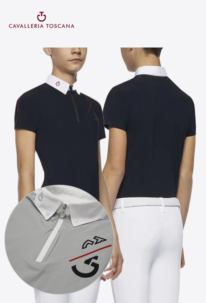 Cavalleria Toscana - Children's Competition Polo Shirt CT Team S/S Jersey