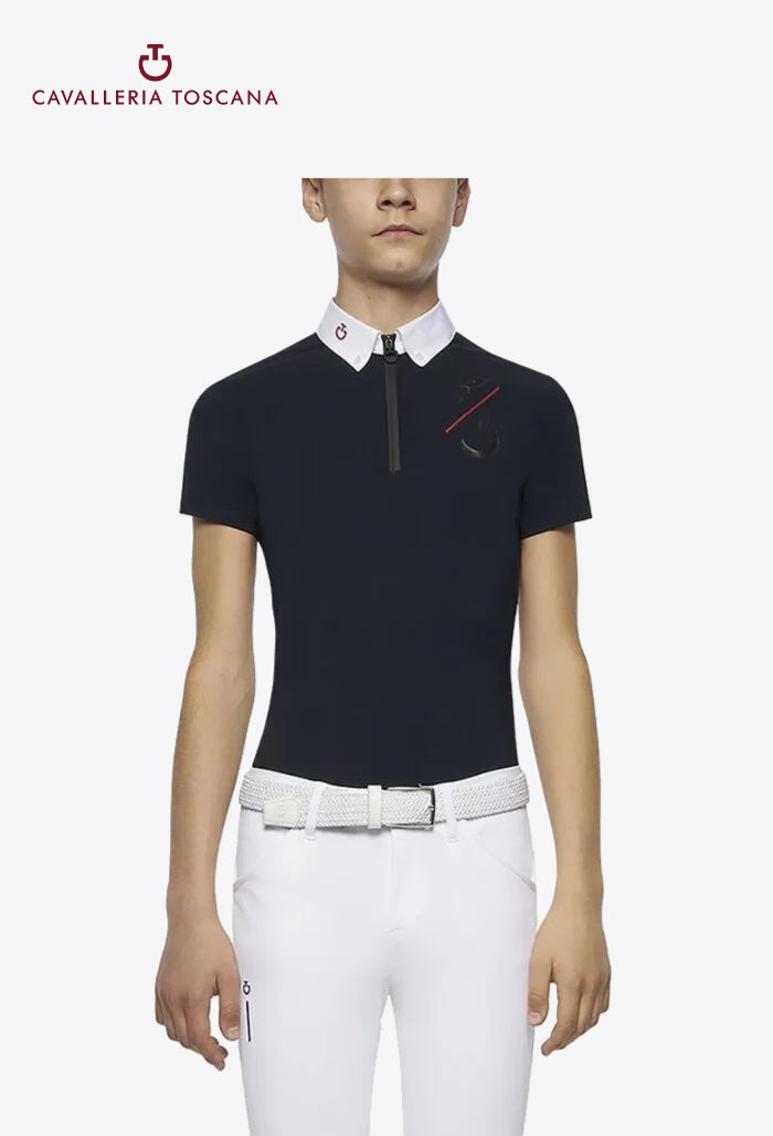 Cavalleria Toscana - Children's Competition Polo Shirt CT Team S/S Jersey