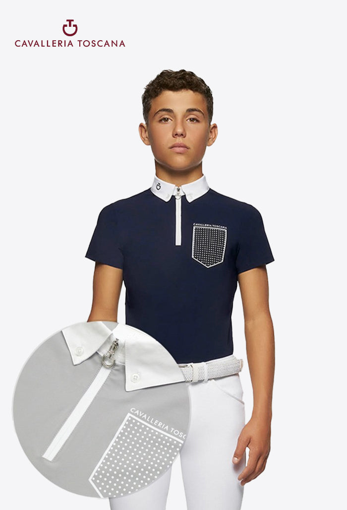 Cavalleria Toscana - Children's Competition Polo Shirt Flock