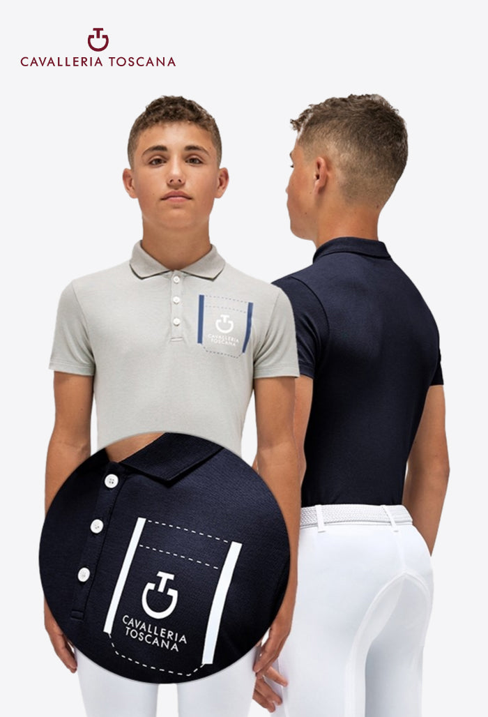 Cavalleria Toscana – Kinder Reitshirt mit CT-Taschendruck