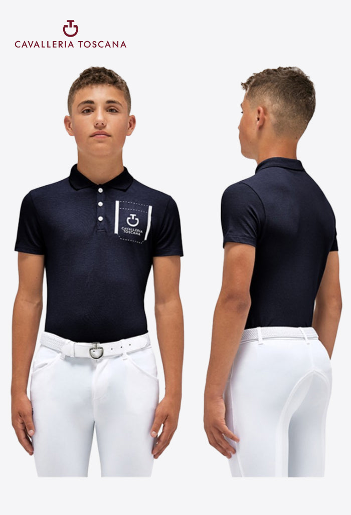 Cavalleria Toscana – Kinder Reitshirt mit CT-Taschendruck