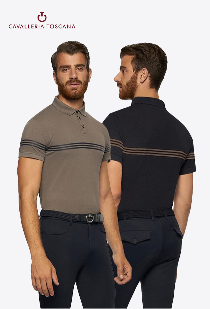 Cavalleria Toscana - Herren Poloshirt CT Embossed