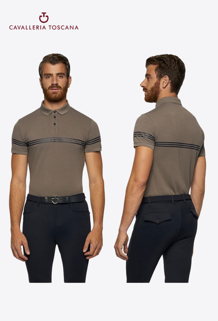 Cavalleria Toscana - Herren Poloshirt CT Embossed