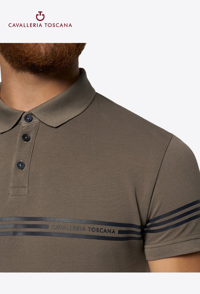 Cavalleria Toscana - Herren Poloshirt CT Embossed