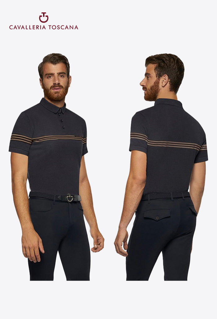 Cavalleria Toscana - Herren Poloshirt CT Embossed