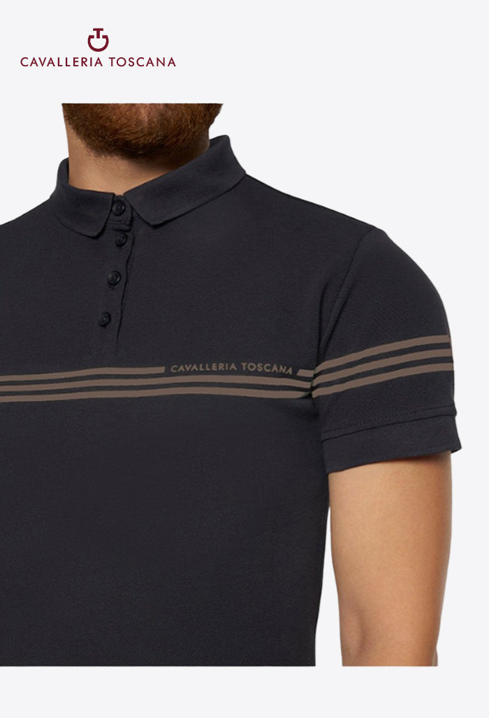 Cavalleria Toscana - Herren Poloshirt CT Embossed