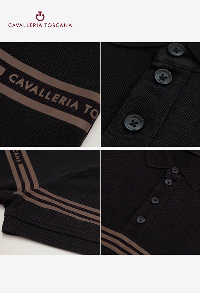 Cavalleria Toscana - Herren Poloshirt CT Embossed