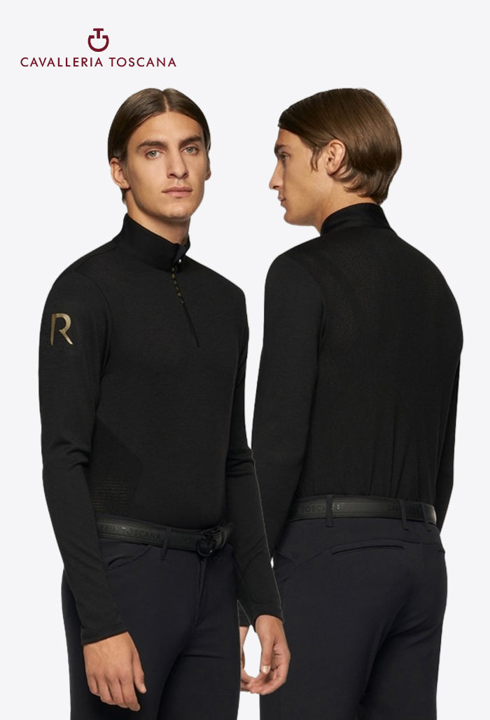 Cavalleria Toscana - Reitshirt für Herren REVO Premier Tech Wool L/S