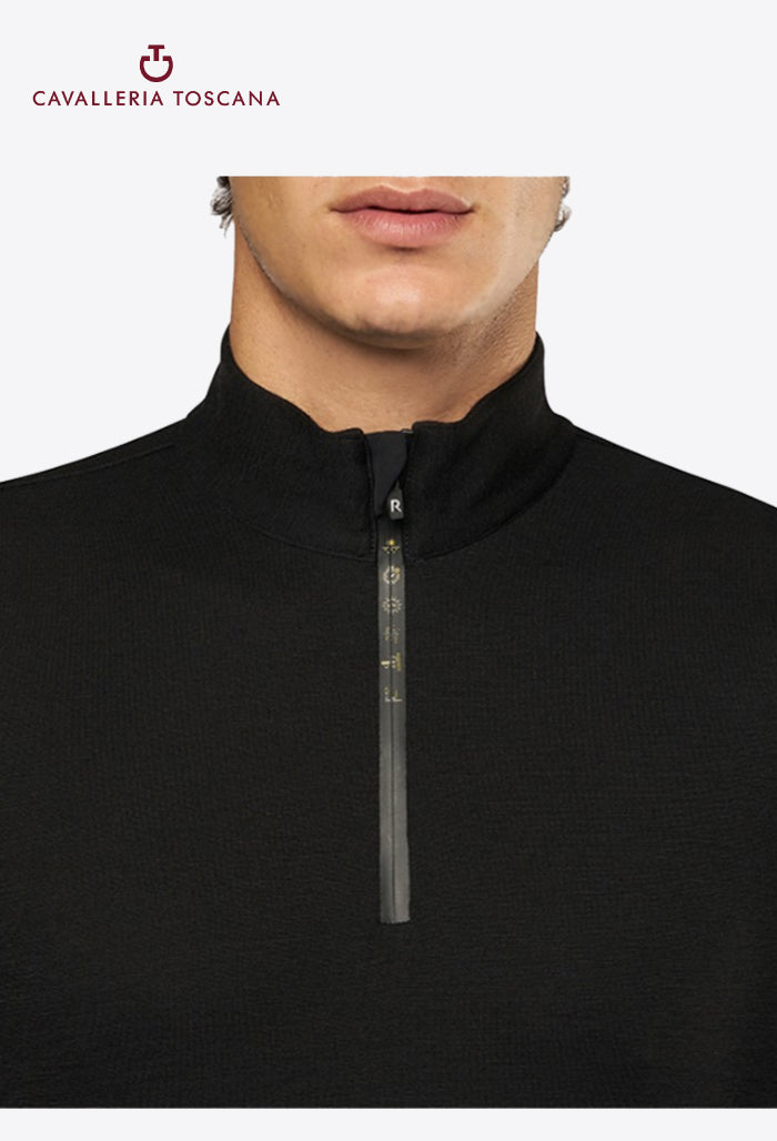Cavalleria Toscana - Reitshirt für Herren REVO Premier Tech Wool L/S