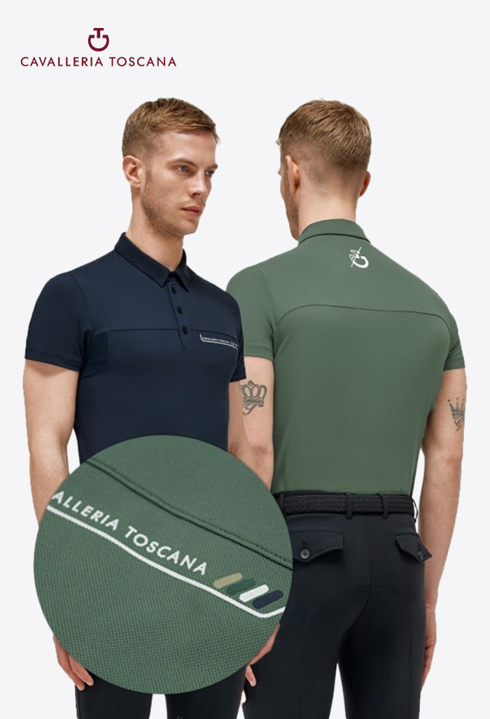 Cavalleria Toscana - Men's Polo Shirt CT Team Piqué Knit