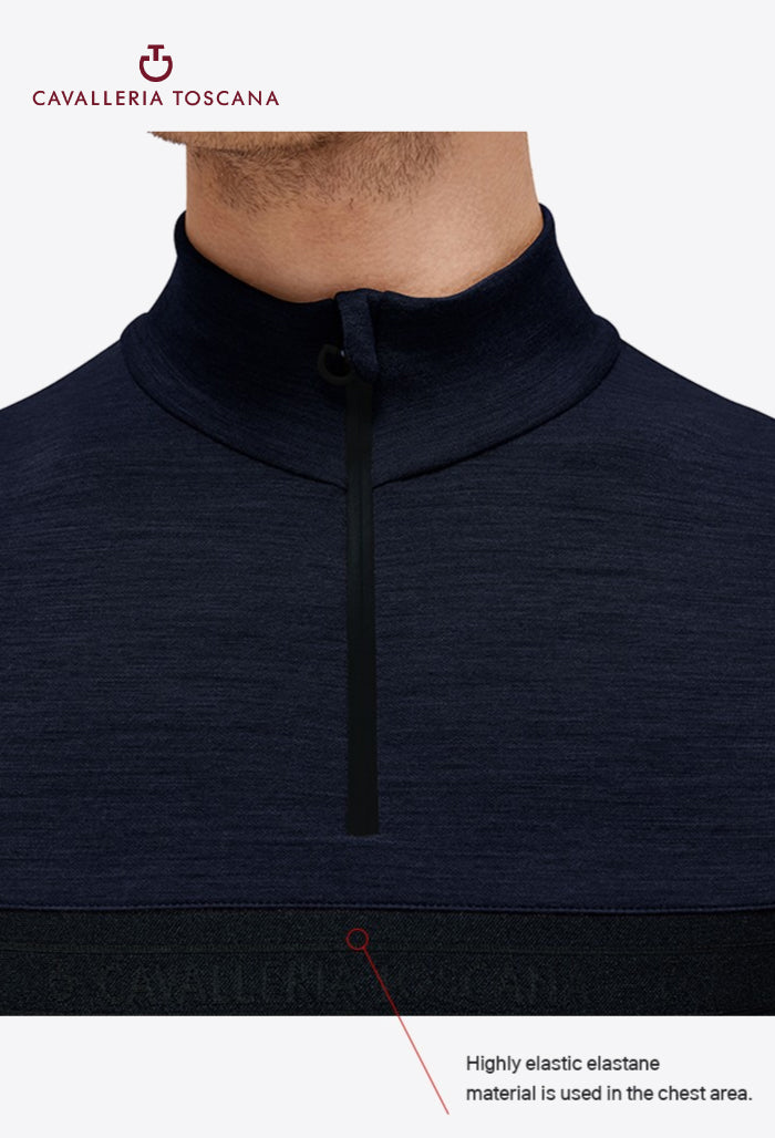 Cavalleria Toscana - Technisches Trainings-Poloshirt aus Wolle für Herren