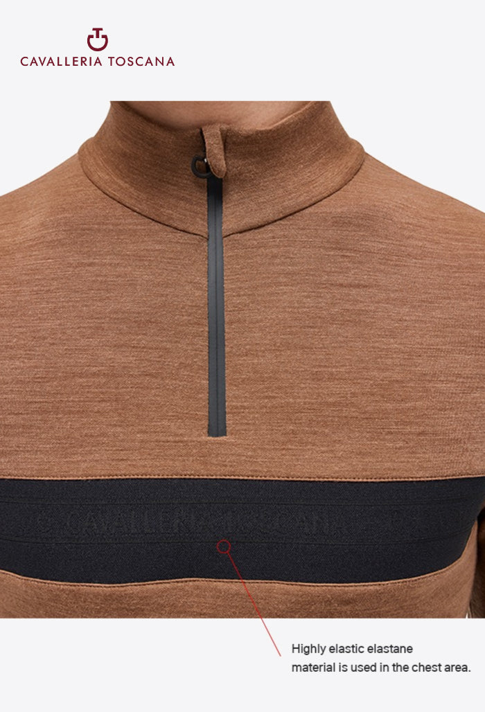 Cavalleria Toscana - Technisches Trainings-Poloshirt aus Wolle für Herren