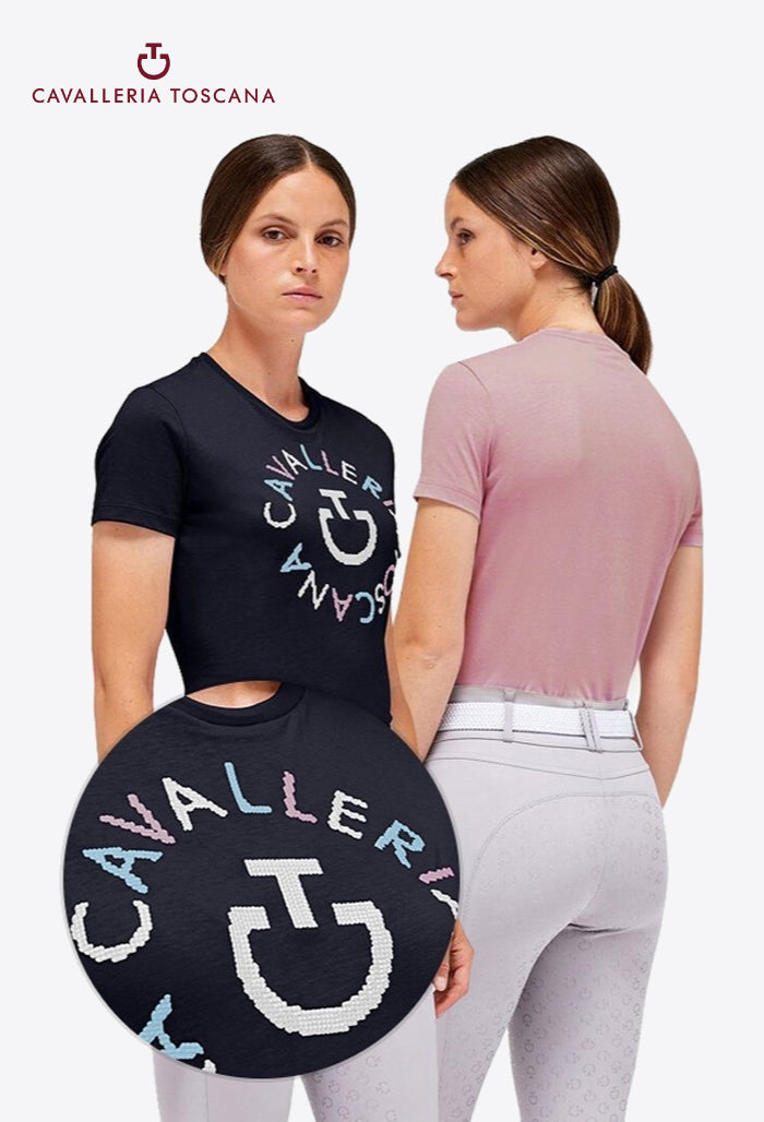 Cavalleria Toscana – Damen Emblem Pixel T-Shirt