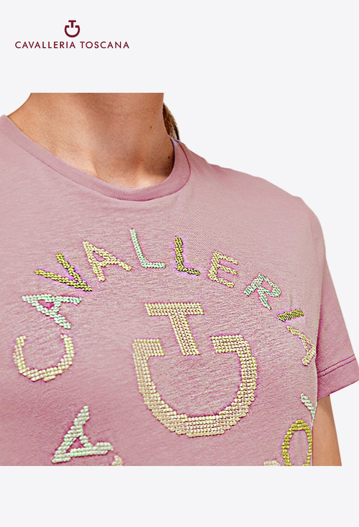 Cavalleria Toscana – Damen Emblem Pixel T-Shirt