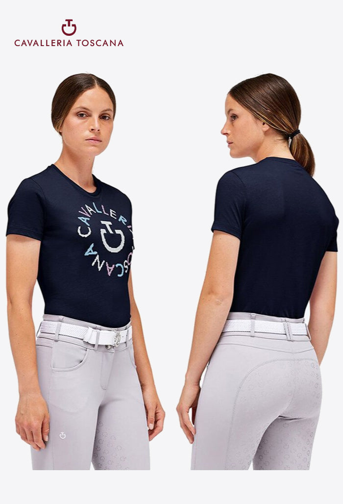 Cavalleria Toscana – Damen Emblem Pixel T-Shirt