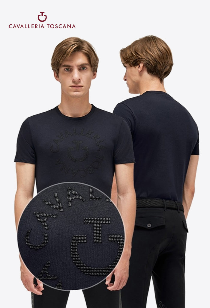 Cavalleria Toscana - Herren T-Shirt „Pixel Stitch Orbit“