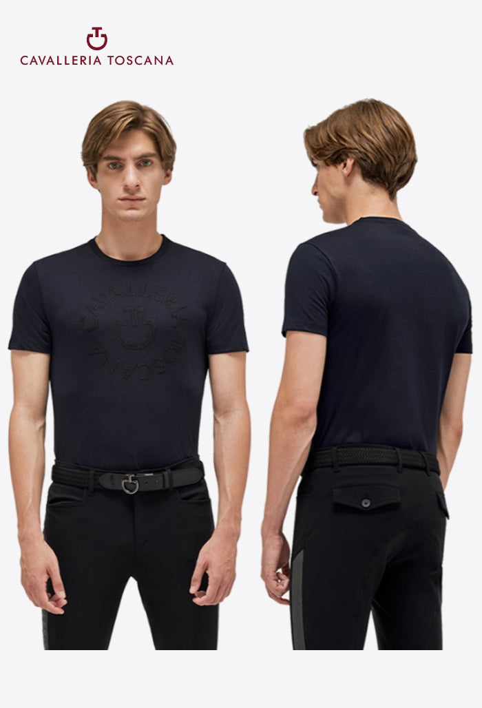 Cavalleria Toscana - Herren T-Shirt „Pixel Stitch Orbit“