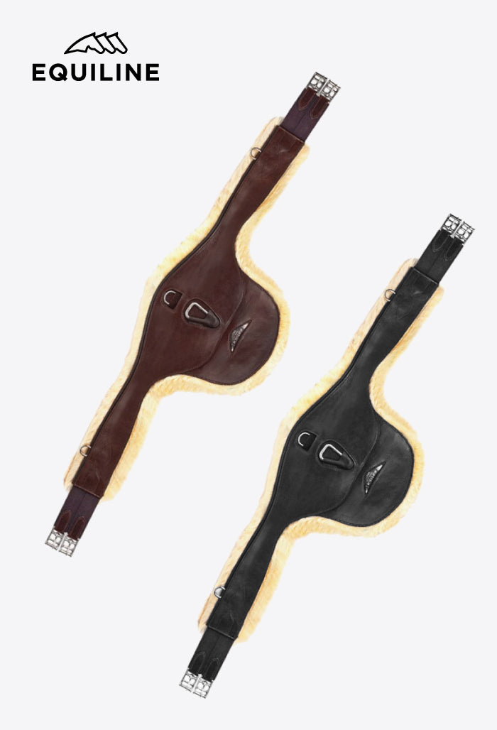 Equiline - Leather Stud Girth with Sheepskin