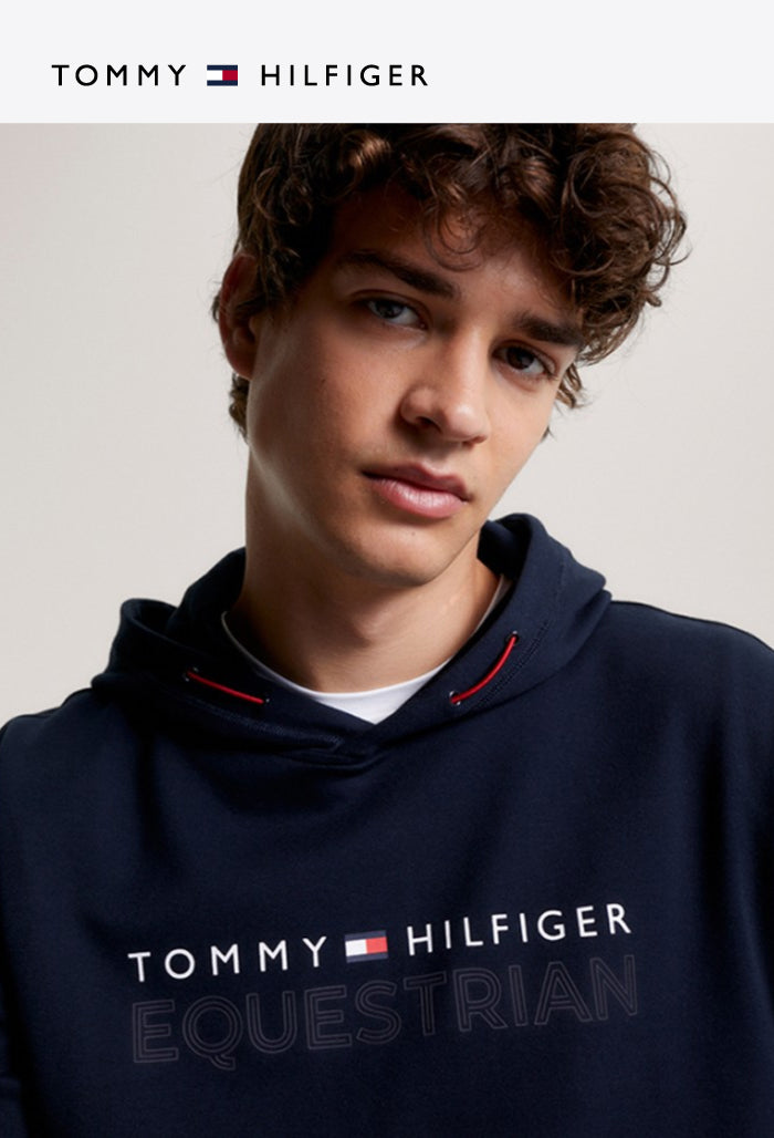 Tommy Hilfiger - Herren Reit-Shirt - LONDON Logo Fleece Hoodie