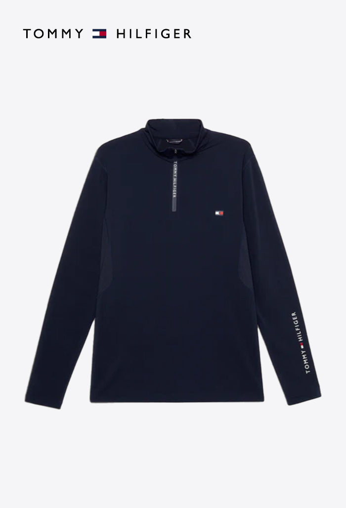 Tommy Hilfiger – Herren-Reitshirt – Thermo-Shirt mit 1/4-Reißverschluss