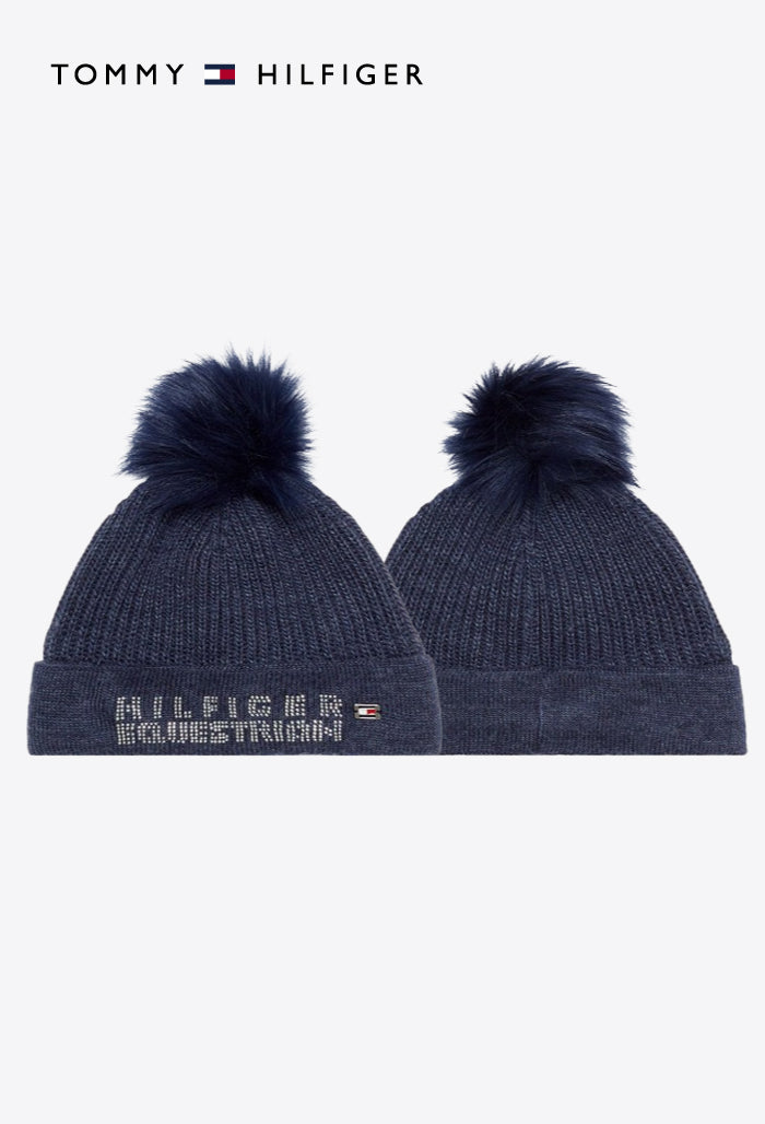 Tommy Hilfiger – Gerippte Pompon-Mütze