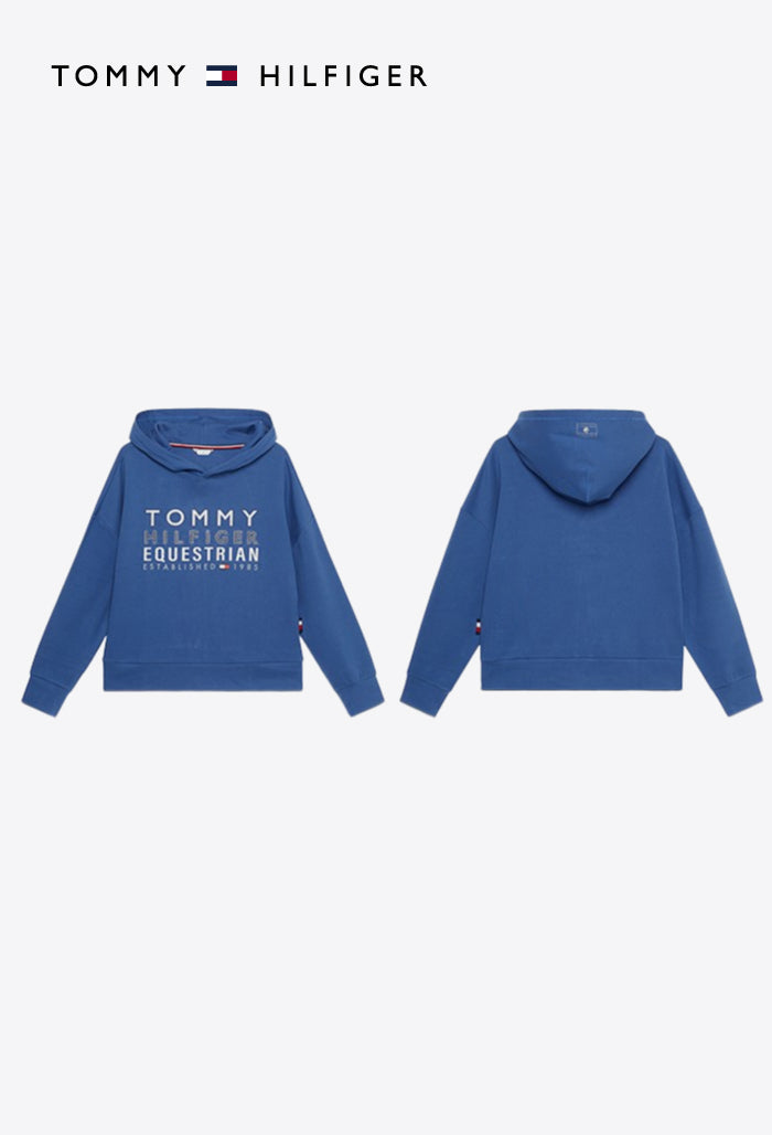 Tommy Hilfiger - Damen Reit-Shirt - PARIS Oversized Studded Logo Hoodie