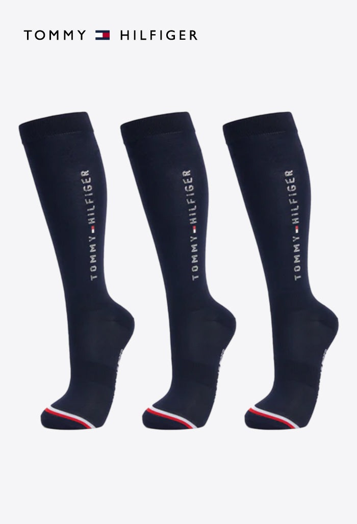 Tommy Hilfiger - Winter-Reitsocken "Lisbon" mit Nieten, 3er-Pack